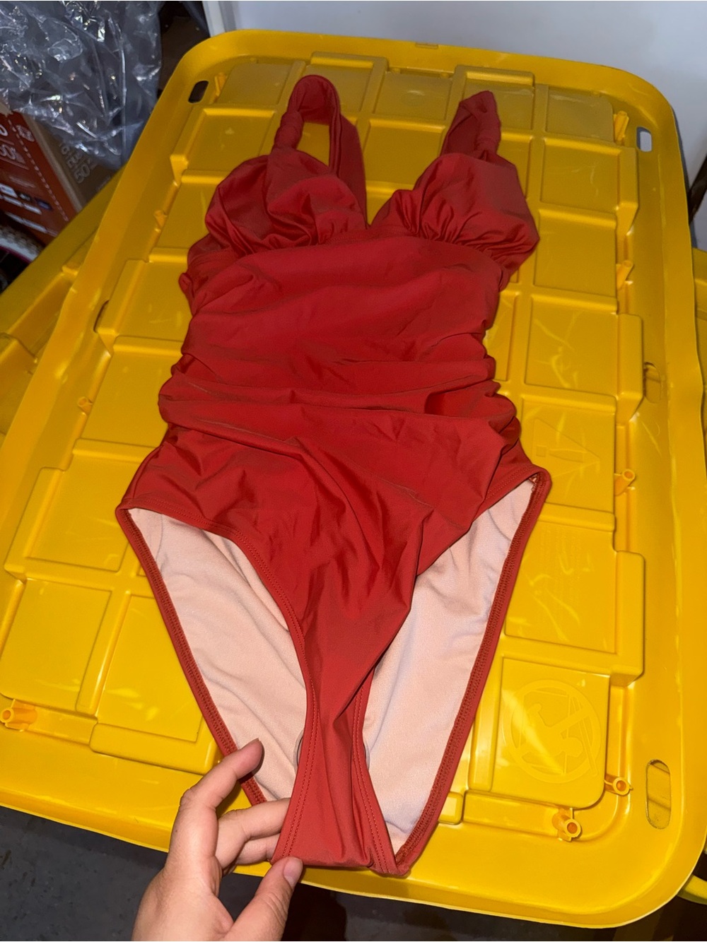 Cupshe Rust Red One-Piece Swimsuit